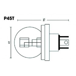 Ampoule de phare 12V 45/40W P45T