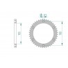 Couronne alu KTM GS/MX 1983/1984-1990