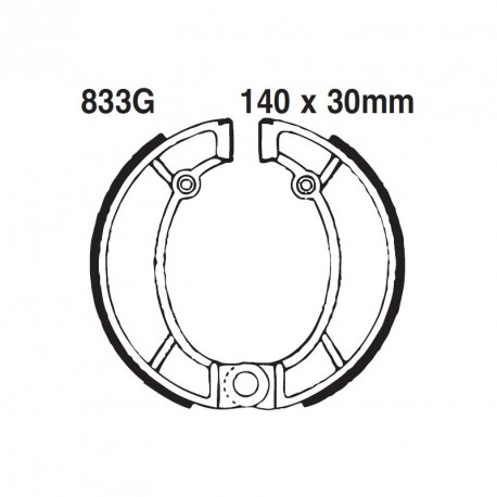 Mâchoires de frein Bultaco 140x30 (EBC)