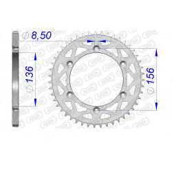 Couronne Alu Cagiva WMX 125/250 1989-1992