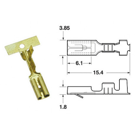 Cosse femelle série 110ML Ø 0,85 / 1,25mm