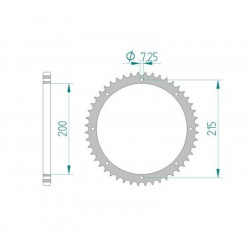 Couronne KTM  "grand moyeu" 1974-1982