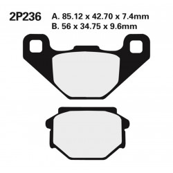 Plaquettes de frein Nissin semi-métal 2P236GS