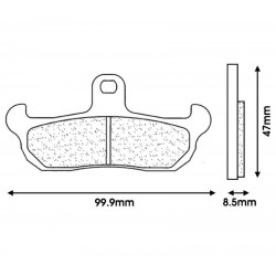 Plaquettes de frein CL métal fritté 2400EN10