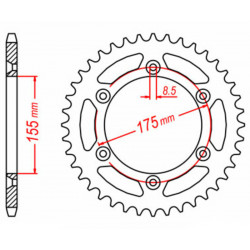 Couronne alu Cagiva 125 WMX 1985-1988 z52