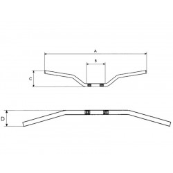 Guidon alu Enduro Vintage Tommaselli