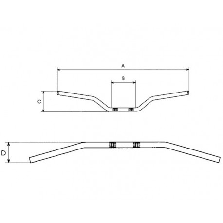 Guidon Alu Français Vintage Années 70 - 360 Mm - Pour Vélo Peugeot Mixte