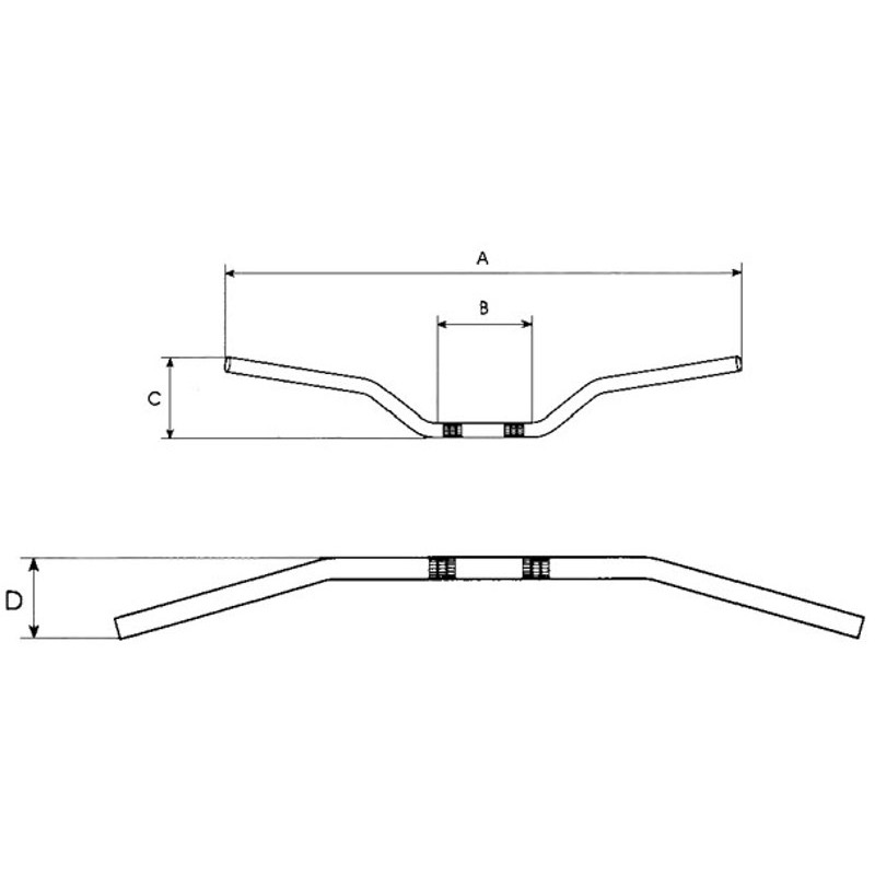 Guidon Moto Vintage Tommaselli 22mm - Aluminium, Style Enduro - Neuf, Fabrication Italienne