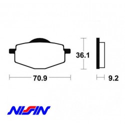 Plaquettes frein avant TT 600 / DT 200 Nissin