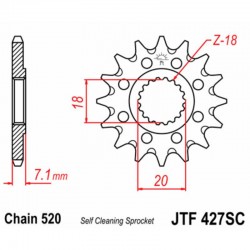 Pignon JT PE 175 1978-1984 / RM 125 1979-1986