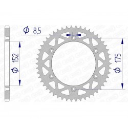 Couronne alu Afam IT YZ TT 1980-1998 48 dts
