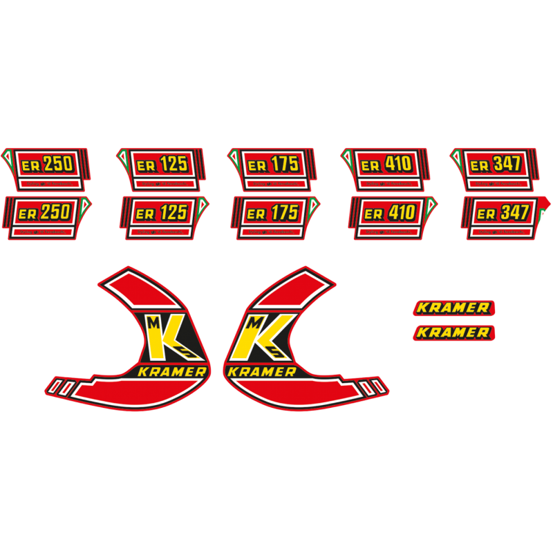 Kit déco Tecnosel Kramer ER 1981 rouge