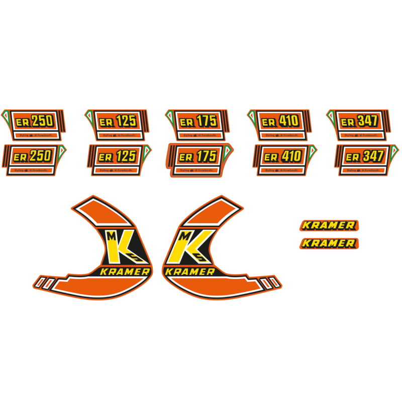 Kit déco Tecnosel Kramer ER 1981 orange